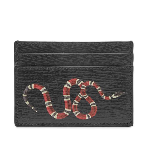 black gucci cardholder|gucci card holder with snake.